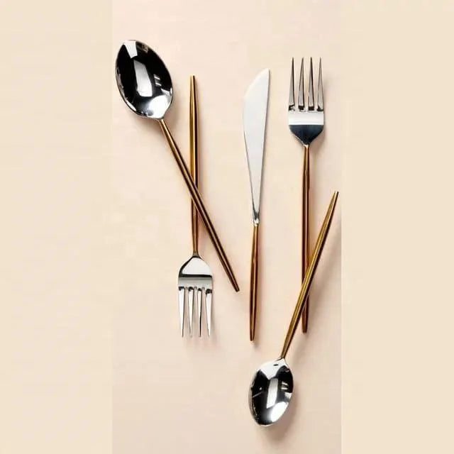 TIME 2 DECOR Modern Royal Style Stainless Steel Cutlery Set, for Catering, Party, Restaurant & Home Use