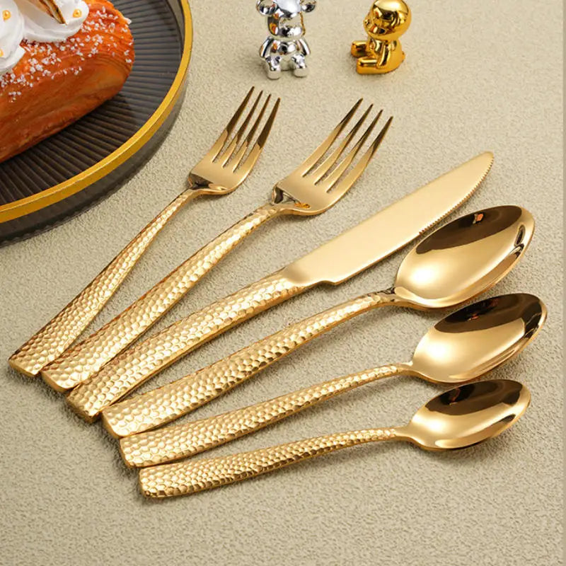 Premium Rainbow Multicolor Cutlery Set, Modern Durable Flatwar