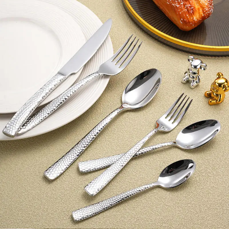 Premium Rainbow Multicolor Cutlery Set, Modern Durable Flatwar