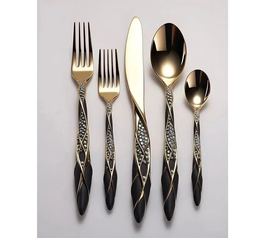 Modern Minimalist Cutlery Set, Timeless Flatware for Family Gatherings & Festive Dining
