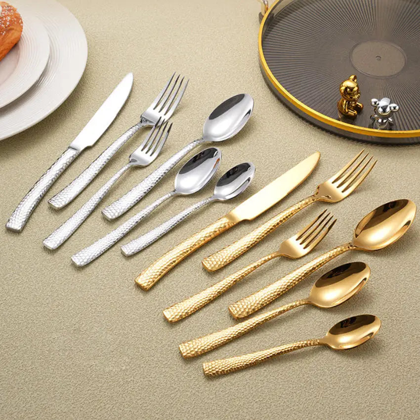 Premium Rainbow Multicolor Cutlery Set, Modern Durable Flatwar