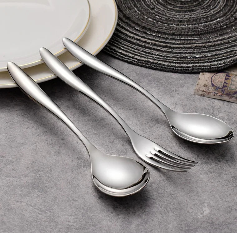 304 Stainless Steel Tableware Set, Elegant Western Steak Knife Fork Spoon, High-End Hotel & Restaurant Flatware