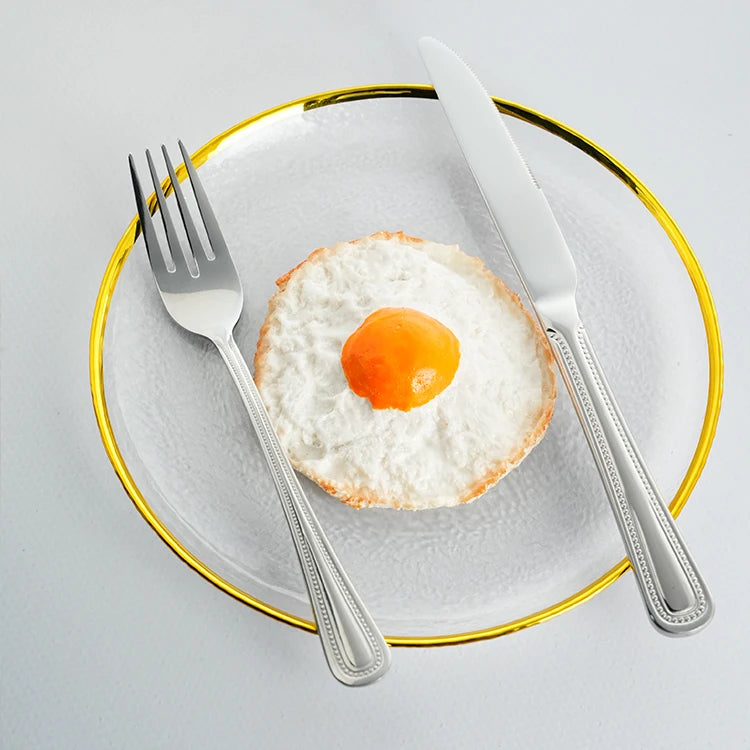 Exquisite Handle Luxury Flatware Set, Modern Designer Cutlery for Hotel & Party Use