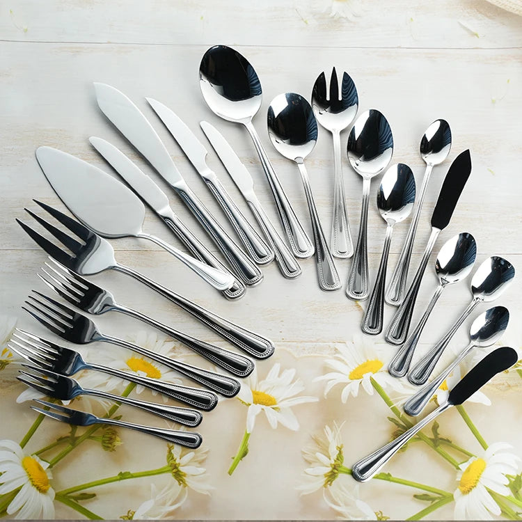 Exquisite Handle Luxury Flatware Set, Modern Designer Cutlery for Hotel & Party Use