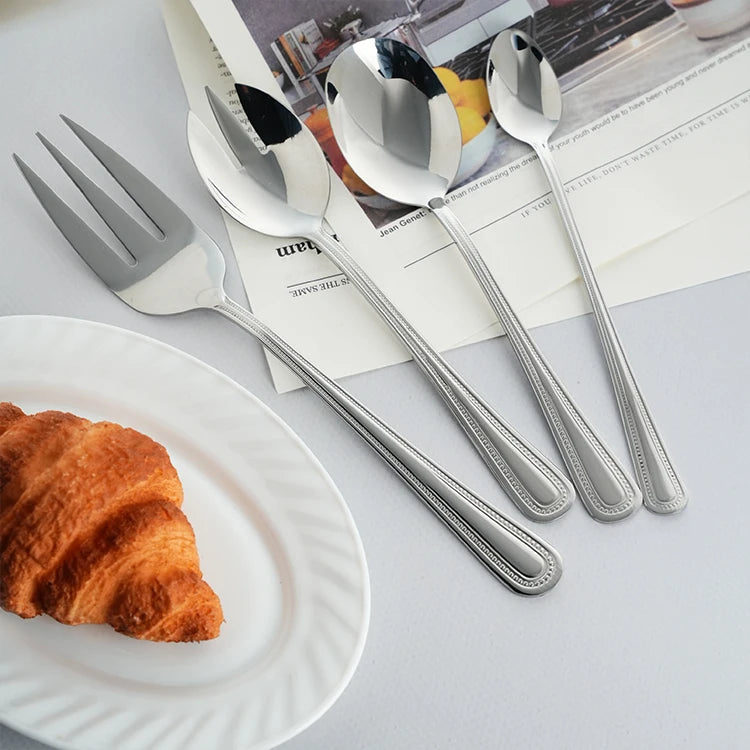 Exquisite Handle Luxury Flatware Set, Modern Designer Cutlery for Hotel & Party Use
