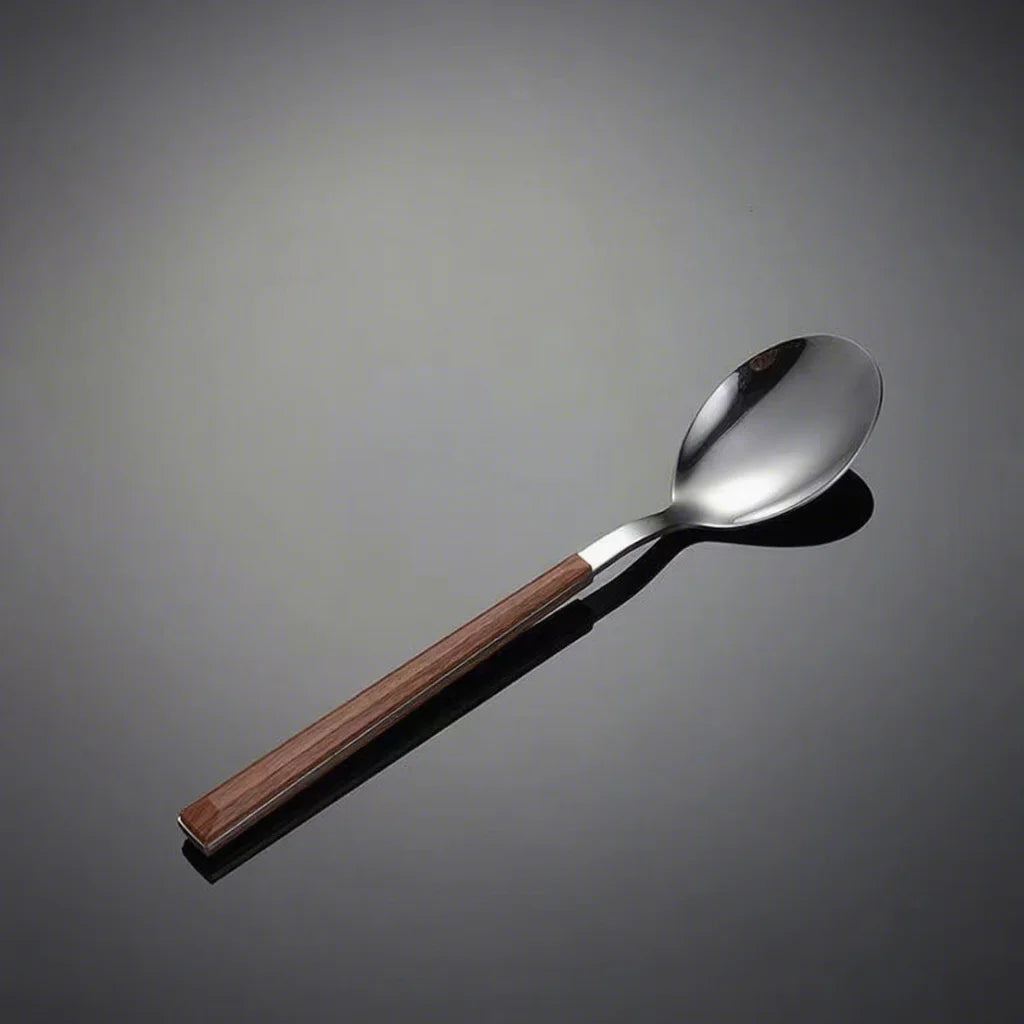 High Quality Wood Grain ABS Handle Stainless Steel Cutlery Set, Reusable Flatware