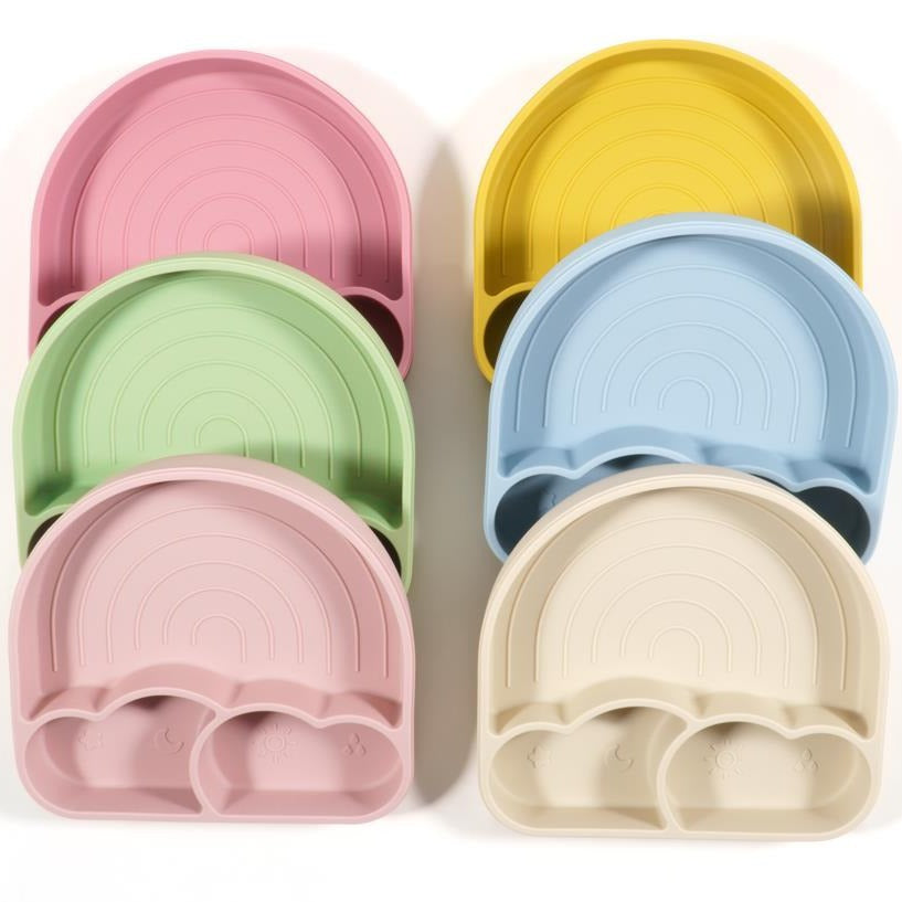 Comfortable Design Kids Dining Set for Baby & Toddler, Non-Slip Silicone Suction Plate