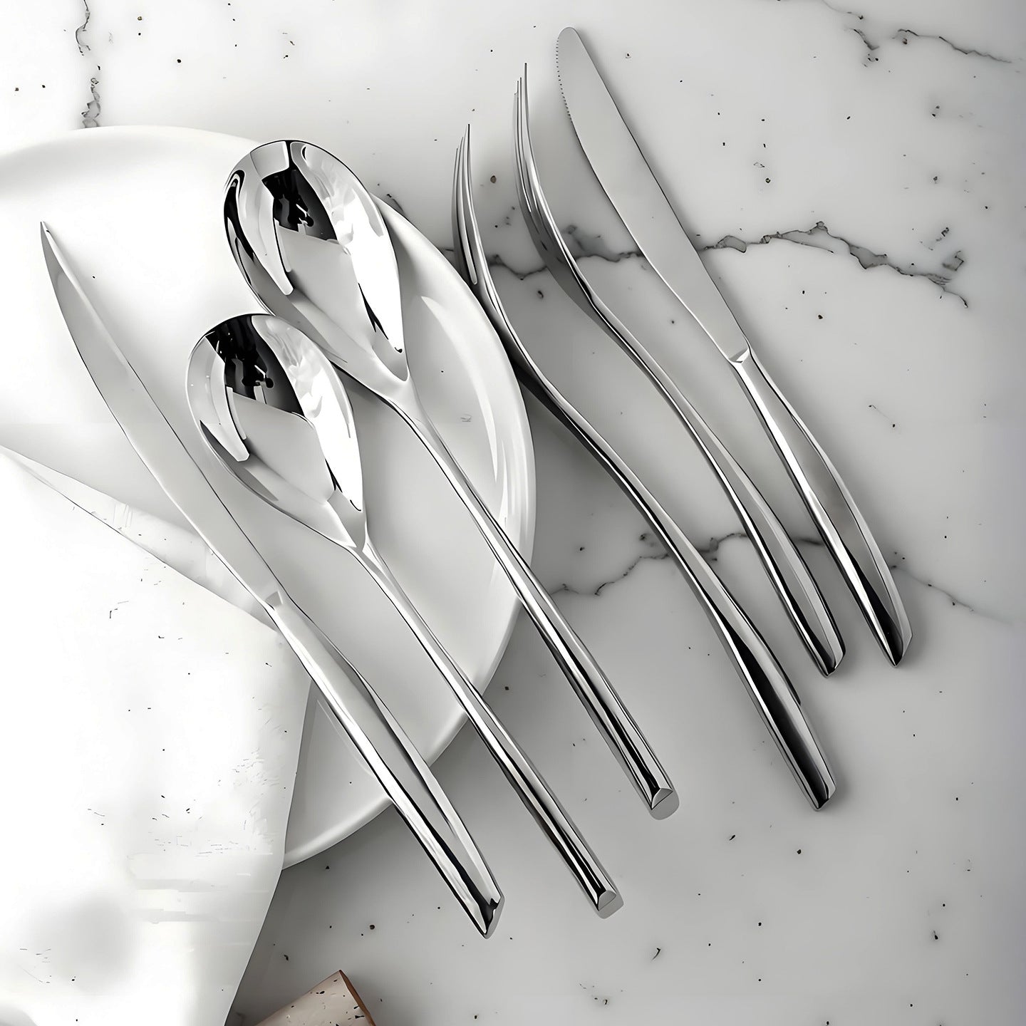 18/8 304 Stainless Steel Gold Plated Cutlery Set, High-End Golden Flatware for Elegant Wedding & Gift